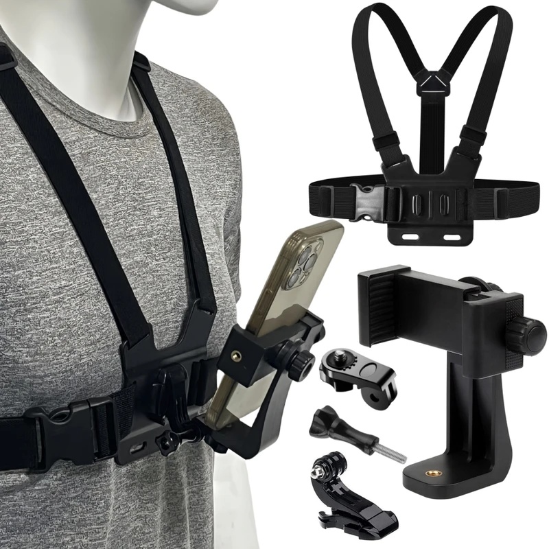 Phone Chest Strap Mount Belt f - Gopro Action Camera Hero 12 Black recension och pris