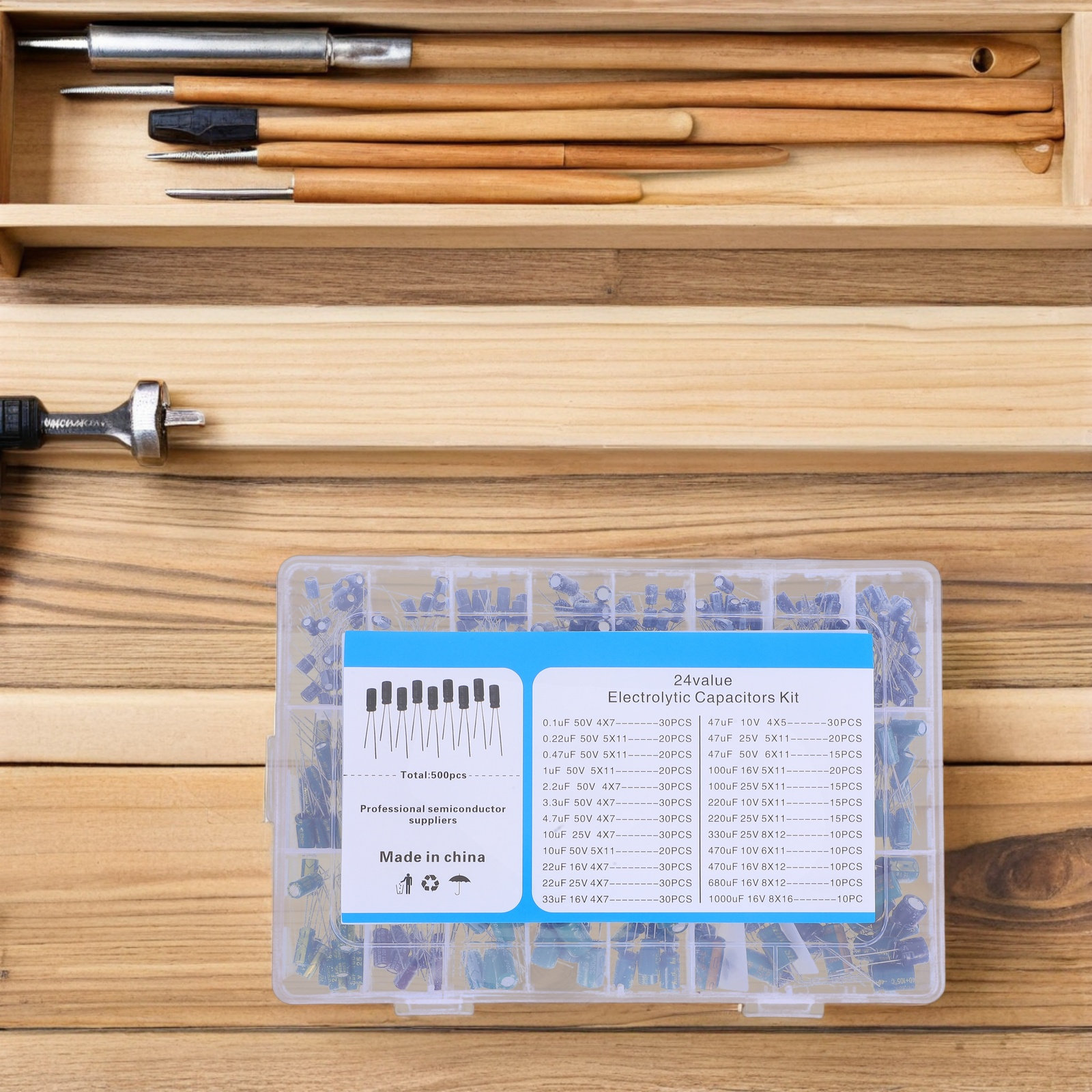 500Pcs Aluminum Electrolytic C - Electronic Repairing recension och pris
